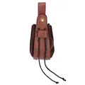 Klassische braune Lederbeutel mit Kordelzug für mittelalterliche Kostüm-Accessoires - Retro Werkzeugtasche (Beutel 8) / Braun