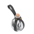 Kleine kugelförmige Trankflasche mit schwarzem Lederriemen für Cosplay-Kostüme - Einheitsgröße / Sphärische Glastrankflasche (Schwarzes Lederholster)