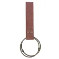 Bayerisches Trachten-Accessoire aus braunem Leder mit zwei bronzefarbenen Metallringen - Einheitsgröße / Bayerische Dirndlschlaufe / Dunkelbraun