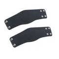 Paar schwarze geprägte Leder-Armschienen mit Druckknöpfen für Wikinger-Festival-Kostüme - Wikinger-Piraten-Doppeläxte-Stil (23) / Nur Armschutz (1 Stück) / Schwarz