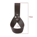 Brauner Leder-Becherhalter für Oktoberfest-Kostüme, Halloween-Zubehör, 15cm Größe - Einheitsgröße / Schwertscheide (2401061) / Braun