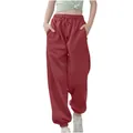 Vista detallada de los pantalones de chándal rojos para niños con cordón en la cintura - Rosa