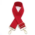 Durable red 5cm wide woven geometric pattern replacement shoulder strap for handbags - Silver Clasp / Red