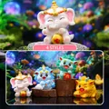 Cute cartoon mythical creature blind box figurines set for creative desktop decoration - Fortune Beast Series / Set of 4 (End Box)