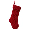 Großer roter Strick-Weihnachtsstrumpf als festliche Geschenktüte und Deko - Rot (ML-M499A)