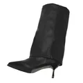 Elegant black pointed-toe fashion boots featuring a stylish fold-over shaft design - 38 / Pointed Toe Fold Over Fashion Boots / Matte Black