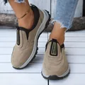 Scarpe sportive outdoor kaki con suola spessa per uomo e donna in finitura scamosciata - 36 / Kaki