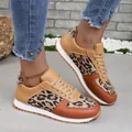Modische Damen-Sneaker mit Leopardenmuster, Patchwork-Design und braunen Akzenten - 36 / Braunes Leopardenmuster