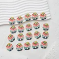 Multicolor enamel monstera leaf charms with gold-tone alloy plating for DIY jewelry crafts - Monstera Leaf Pendant (YJ05-09) / Ethnic Colorful System (YJ05-09)
