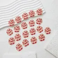 Set di ciondoli foglia di monstera smaltati rossi e rosa per gioielli fai da te boho - Ciondolo Foglia di Monstera (YJ05-03) / Sfumatura Rosso Rosa (YJ05-03)