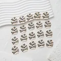 Ciondoli a foglia di Monstera bianchi e neri per creazione di gioielli DIY boho - Ciondolo Foglia di Monstera (YJ05-08) / Righe Bianche e Nere (YJ05-08)