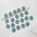 Ciondoli a foglia di monstera fatti a mano in smalto per gioielli boho fai da te - Accessorio Foglia di Monstera (YJ05-01) / Sfumatura Blu Ciano (YJ05-01)