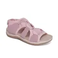 Pink breathable casual sport sandals for women featuring flexible bungee cord lacing - Pink
