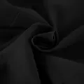 Macro detail of high-quality black suit fabric showing fine texture and soft drape - S / Tops / Black