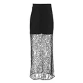 Eleganter schwarzer Maxi-Rock aus transparenter Spitze mit hoher Taille im Retro-Stil - S / Schwarz