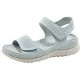 Women's sporty casual mesh platform sandals with adjustable hook and loop straps - 35 / Gray