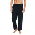 Comodi pantaloni casual da uomo in cotone e lino con coulisse nel classico colore nero - Nero