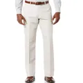 Detailed front view of men's breathable linen blend trousers in off-white finish - Off White