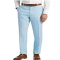 Detailed view of men's light blue breathable linen trousers with a stylish urban fit - Light Blue