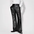 Stylish men's sparkly sequin checkered trousers for parties and formal performances - S / Bottom (YK17) / Black