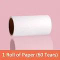 Single white lint roller refill roll with 60 easy-tear adhesive sheets for clothes - Refill Roll (Unpackaged) / 60 Pieces
