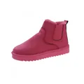 Stylish pink women's warm snow boots with thick anti-slip sole and cozy faux fur lining - 36 / Rose Red