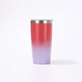 Close-up of 20oz gradient red and purple vacuum insulated stainless steel tumbler - 20oz / Reddish Purple