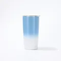 20oz stainless steel vacuum insulated tumbler with blue and white gradient finish - 20oz / Blue & White