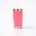 Gobelet isotherme 20oz en acier inoxydable à double paroi de couleur rose mat vif - 20oz / Rose