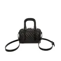 Elegante schwarze geflochtene Boston-Handtasche mit einem verstellbaren Schultergurt - 1 Stück / Schwarz