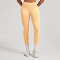 Seamless high-waisted peach yoga pants for fitness and gym wear - Peach Orange
