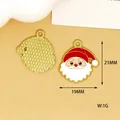 Abmessungen des Weihnachtsmann-Emaille-Anhängers für die Schmuckherstellung 21x19mm - Weihnachtsmann