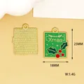 Detail eines weihnachtlichen Emaille-Anhängers mit Maßen und Gewicht für DIY-Schmuck - Weihnachtsgrünschild