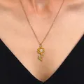 Elegant gold sunflower pendant necklace with crystal center and green leaf detail accessory - Rhinestone Sunflower Necklace Style (04 KC Gold N-287) / Gold