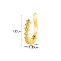 Κομψό επιχρυσωμένο σκουλαρίκι ear cuff με ζιργκόν pavé, μέγεθος 1,53 cm επί 1,25 cm - Στυλ 2 (1995) / Χρυσό