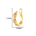 Κομψό επιχρυσωμένο σκουλαρίκι ear cuff με σχέδιο χιαστί και διαφανή ζιργκόν για γυναίκες - Στυλ 4 (1995) / Χρυσό