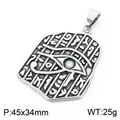 Roestvrijstalen hanger oog van Horus, oud-Egypte, maat 45x34mm, gewicht 25g - Hanger Zonder Ketting (KP118878-LU)