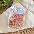 Lot de chouchous élastiques jetables colorés dans un emballage mignon de chiot - Paquet de 400 Pièces / Coloré