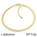 Elegant 3mm stainless steel blade chain bracelet with 18k gold plating for men and women - 20cm Bracelet (KB216283-KC)