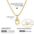 Gouden roestvrijstalen kogelketting met een uniek karabijnsluiting-connector detail - Bolletjesketting DIY Halsketting / 45cm / Goud (JDN0106073)