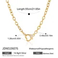 Gouden roestvrijstalen DIY ketting met fonkelende kristallen hart karabijnsluiting 55cm - Jasseron Ketting Hart Strass Sluiting Ketting / 55cm / Goud (JDN0106076)