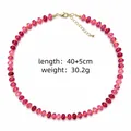 Detailed product information for colorful glass bead necklace showing length and weight - Beaded Style 2 (Choker) / Colorful