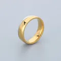 Minimalistischer zweifarbiger Edelstahlring mit 18K Vergoldung und Hochglanzfinish - Größe 6 / Polierter Zweifarbiger Stil (KR86987-K) / Gold & Silber