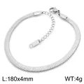 Eleganter Schlangenkette-Armband aus Edelstahl in Silber, 180x4mm minimalistischer Stil - Breite 4mm / Silber