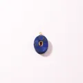 Ovaler Lapislazuli-Anhänger mit rotem Achat, gefasst in Kupfer mit Goldfinish - Ovaler Lapislazuli Stil