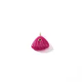 Exquisiter fuchsienfarbener Fächeranhänger aus natürlichem Achat mit blauem Edelstein - Fächer Rosenroter Achat Stil