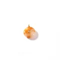 Runder Anhänger aus natürlichem orangefarbenem Achat mit Kristallverzierung - Runder Orangeroter Achat Stil