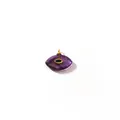 Lila Amethyst-Edelsteinanhänger in Augenform mit vergoldeter Kupferöse für DIY-Schmuck - Navette Amethyst Stil