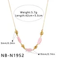 Gedetailleerde weergave van de vis- en druppelketting met gewichts- en maatparameters - Rozerode Vis (NB-N1952) / 18K goud / Goud