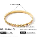 Detailansicht des 18k vergoldeten Edelstahlarmbands mit Tropfen-Strasssteinen - 18K-Gold / Gold Mit Bunten Steinen (NB-B6644-CL)